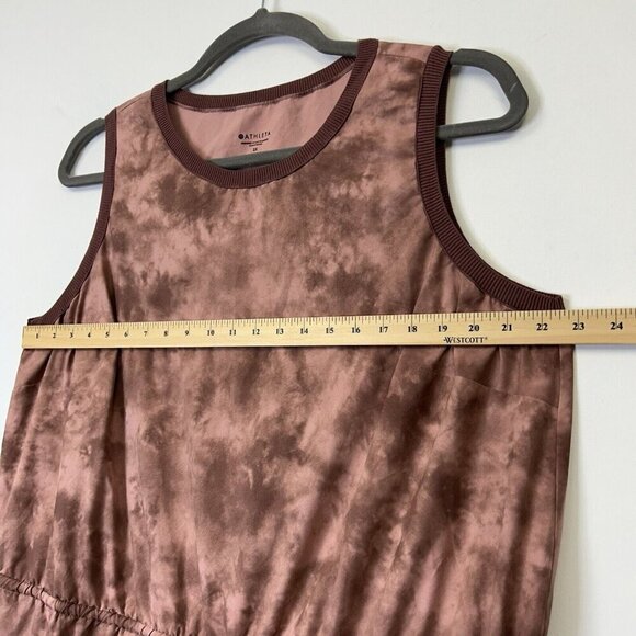 Athleta Rincon Drawstring Dress Womens Size 2X Rose Sleeveless Travel - Picture 5 of 10